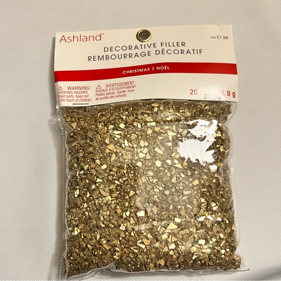 Ashland Gold Decorative Filler Crushed Glass 20 oz. Vase Decor NIB - Picture 2 of 2